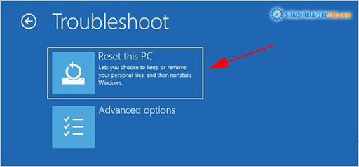 Kích chuột vào Troubleshoot